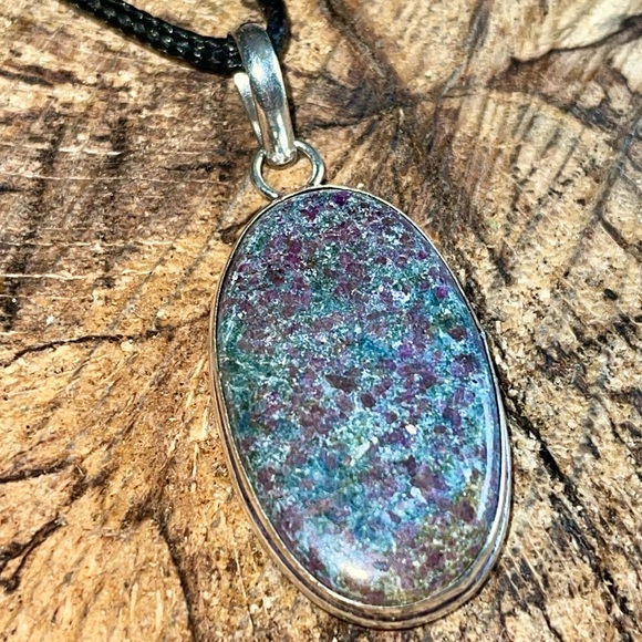 Spotted Purple Ruby Fuchsite Pendant 2” - Picture 3 of 6